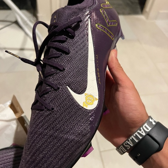 Nike Dark Purple Soccer Cleats with White Swoosh